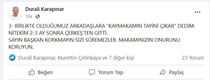 Eyy... ÇER-DEF Başkanı Durali KARAPINAR alem sana gülüyor.